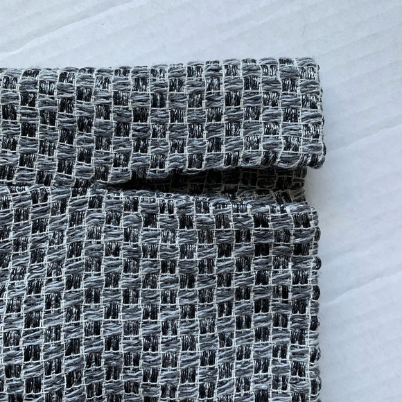 Jones New York Tweed Blazer Jacket Career Fringe Black Off White Size 8 - Picture 4 of 7